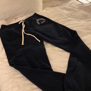 abercrombie & fitch size small navy blue joggers